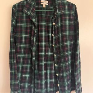 J Crew Perfect Plaid Flannel Shirt S